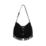 Bandolera con flecos cuero colcado - Imagen 3